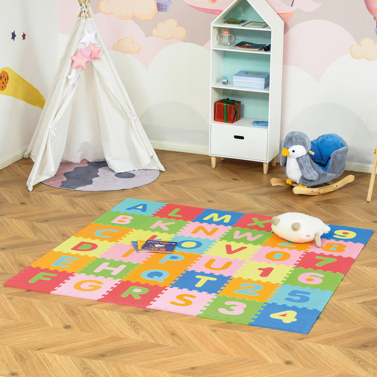 HOMCOM Puzzlematte bunt B/H/L: ca. 182,5x1x182,5 cm Puzzlematte - bunt (182,50/182,50/1,00cm) - HOMCOM