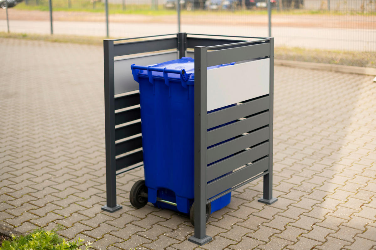Westmann MülltonnenverkleidungBox Planum Box Planum - weiß/anthrazit (90,00/90,00/120,00cm) - Westmann