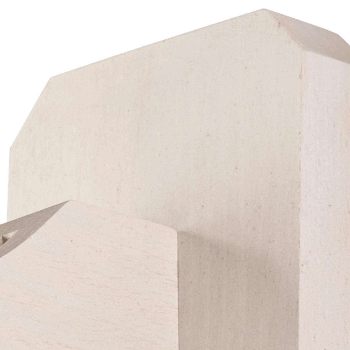 Lamkur Wandleuchte weiß buche Glas Stahl Holz B/H/L: ca. 20x20x30 cm E27 1 Brennstellen Adriano - weiß/buche (30,00/20,00/20,00cm) - Lamkur