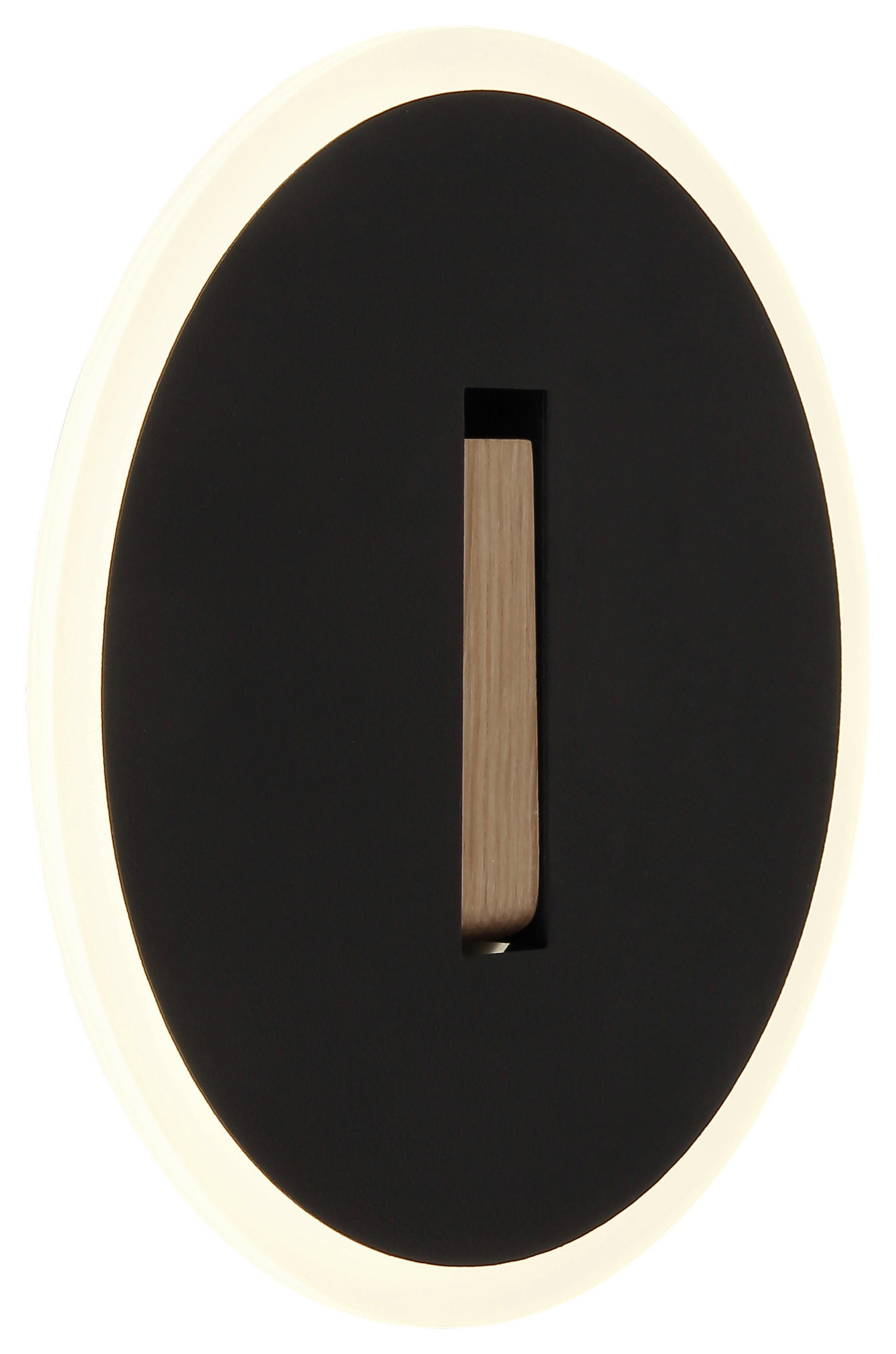 GLOBO LED-Wandleuchte AVERY 78410B Opal mattschwarz dunkelbraun Holz Kunststoff Metall L/D: ca. 3x20,5 cm 1 Brennstellen AVERY - dunkelbraun/Opal (20,50cm) - GLOBO
