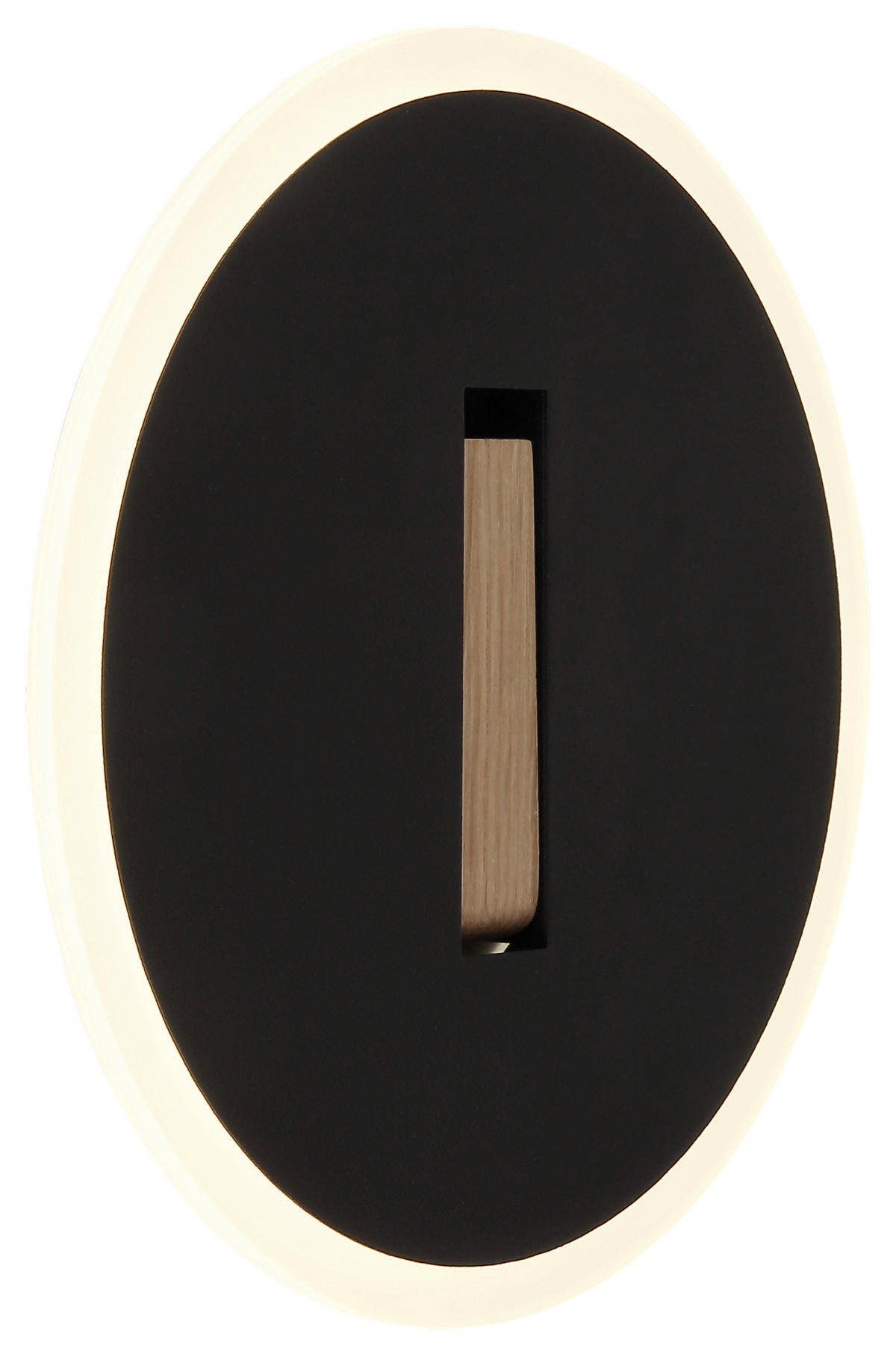 GLOBO LED-Wandleuchte AVERY 78410B Opal mattschwarz dunkelbraun Holz Kunststoff Metall L/D: ca. 3x20,5 cm 1 Brennstellen AVERY - dunkelbraun/Opal (20,50cm) - GLOBO
