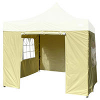 Grasekamp Seitenteile für Faltpavillon Modena Premium Line beige Polyester-Mischgewebe B/H/L: ca. 300x195x300 cm Modena Premium Line - beige (300,00/300,00/195,00cm) - Grasekamp