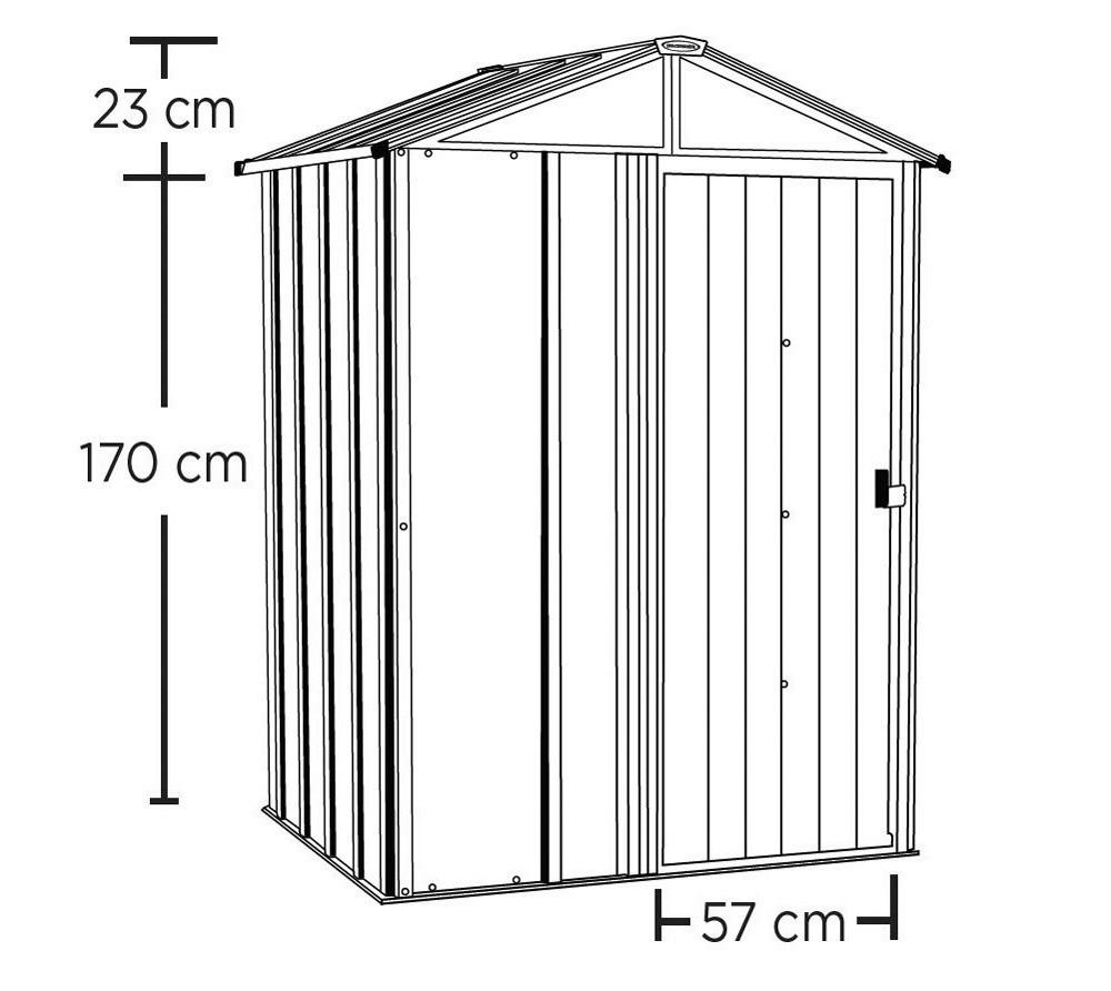 Spacemaker Gartenhaus grau B/H/L: ca. 151x198x122 cm Gartenhaus - grau (122,00/151,00/198,00cm) - Spacemaker