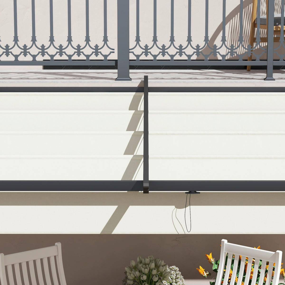 Outsunny Pergola cremeweiß Polyester B/H/L: ca. 297x230x297 cm Pergola - cremeweiß (297,00/297,00/230,00cm) - Outsunny
