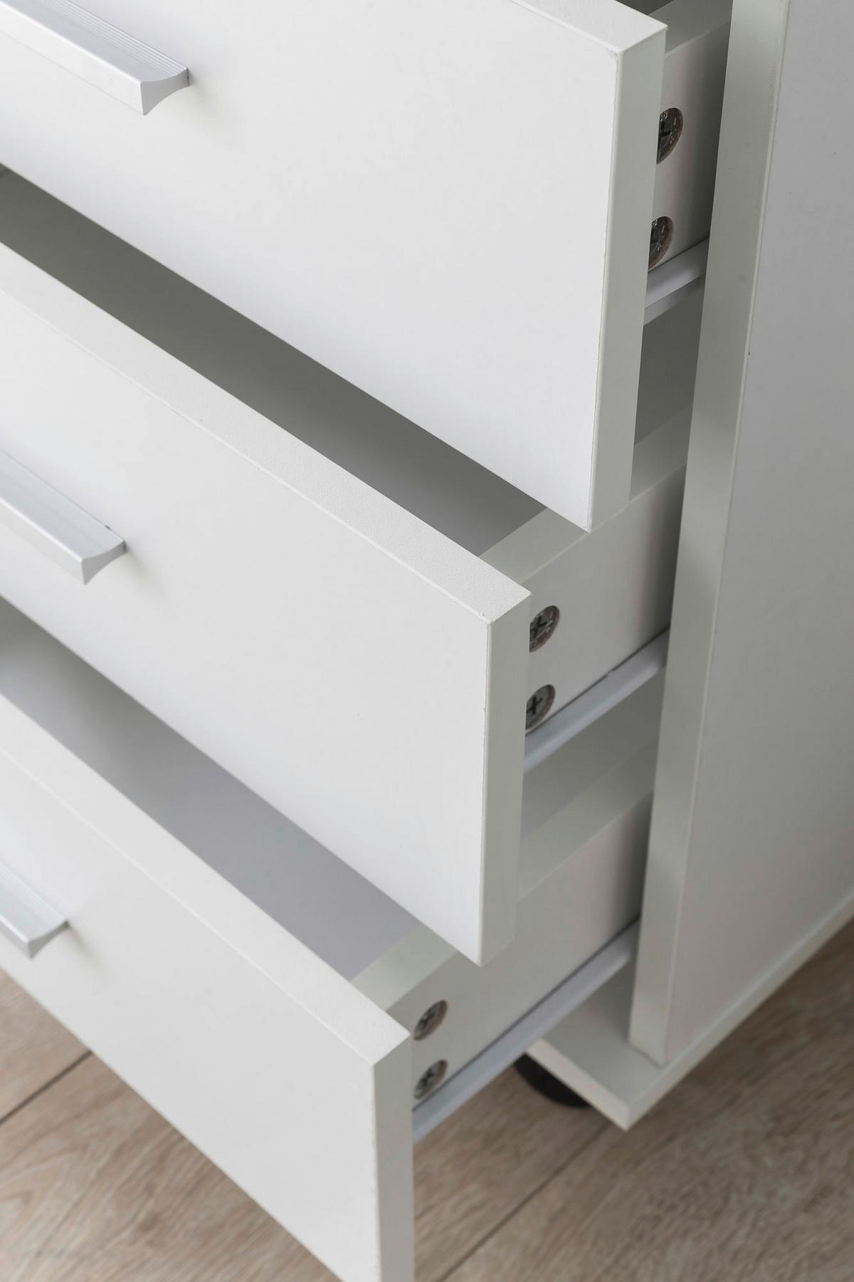 Rollcontainer weiß Spanplatte B/H/T: ca. 40x70,5x33 cm Rollcontainer - weiß (40,00/70,50/33,00cm) - Wohnling