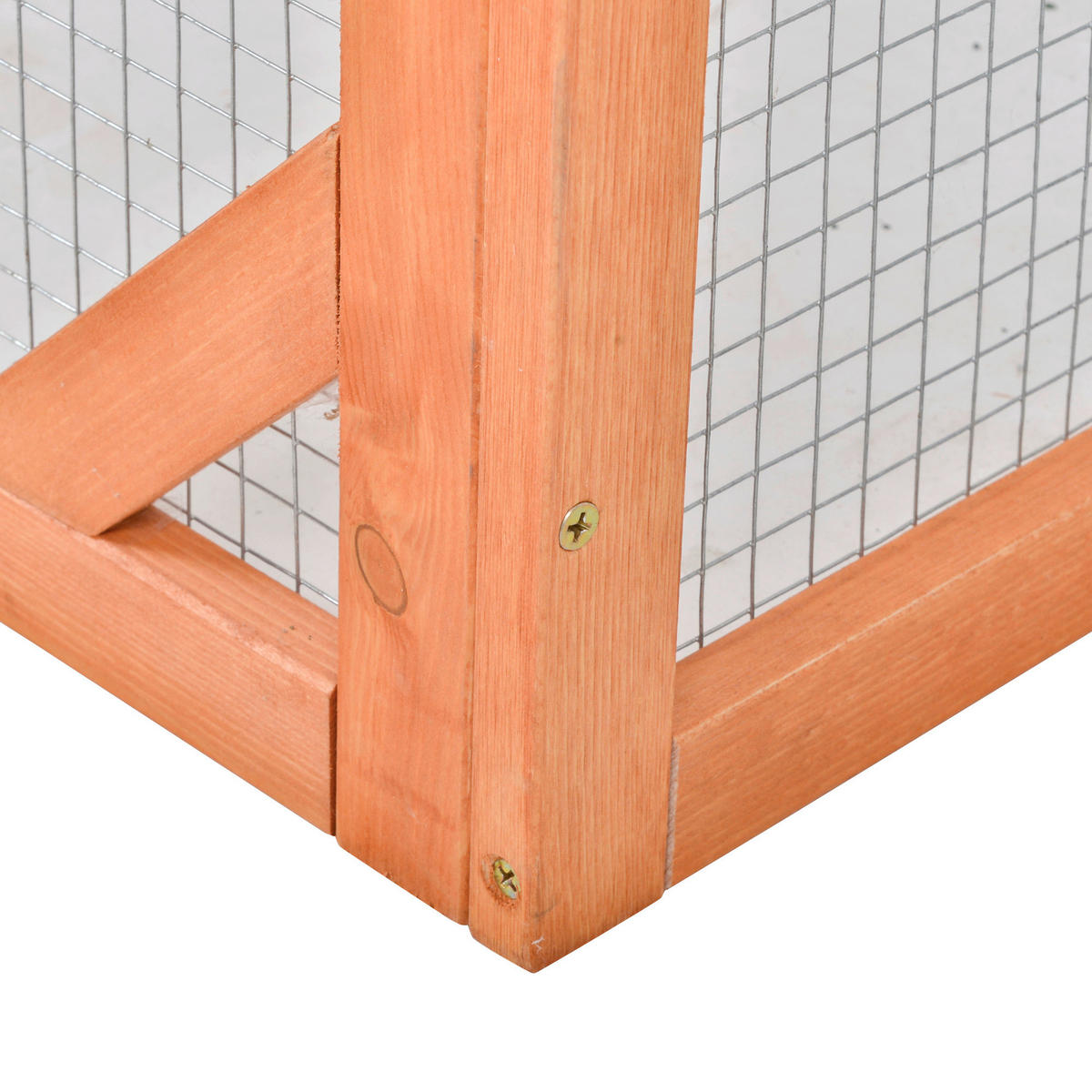 PawHut Stall orange Holz B/H/L: ca. 100x125,5x49 cm Kleintierstall - orange (49,00/100,00/125,50cm) - PawHut