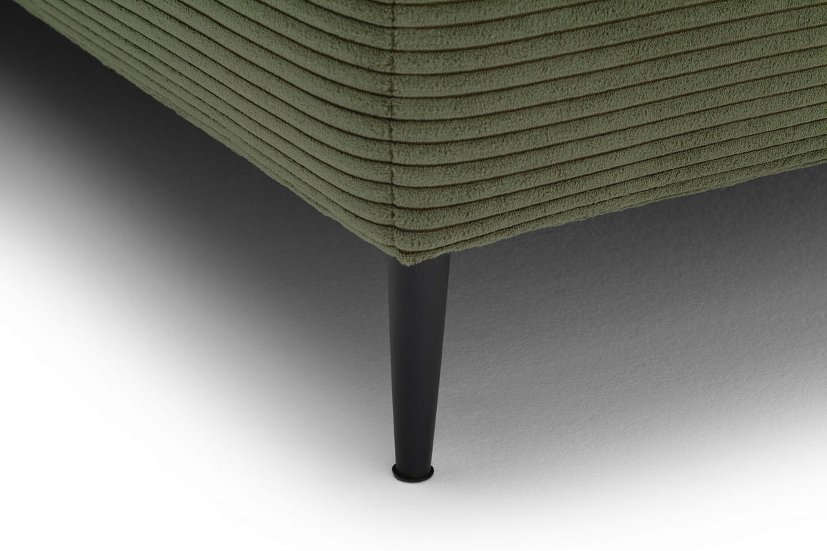 Ecksofa Oregon grün Microfaser B/H/T: ca. 299x92x205 cm Oregon - schwarz/grün (299,00/92,00/205,00cm)