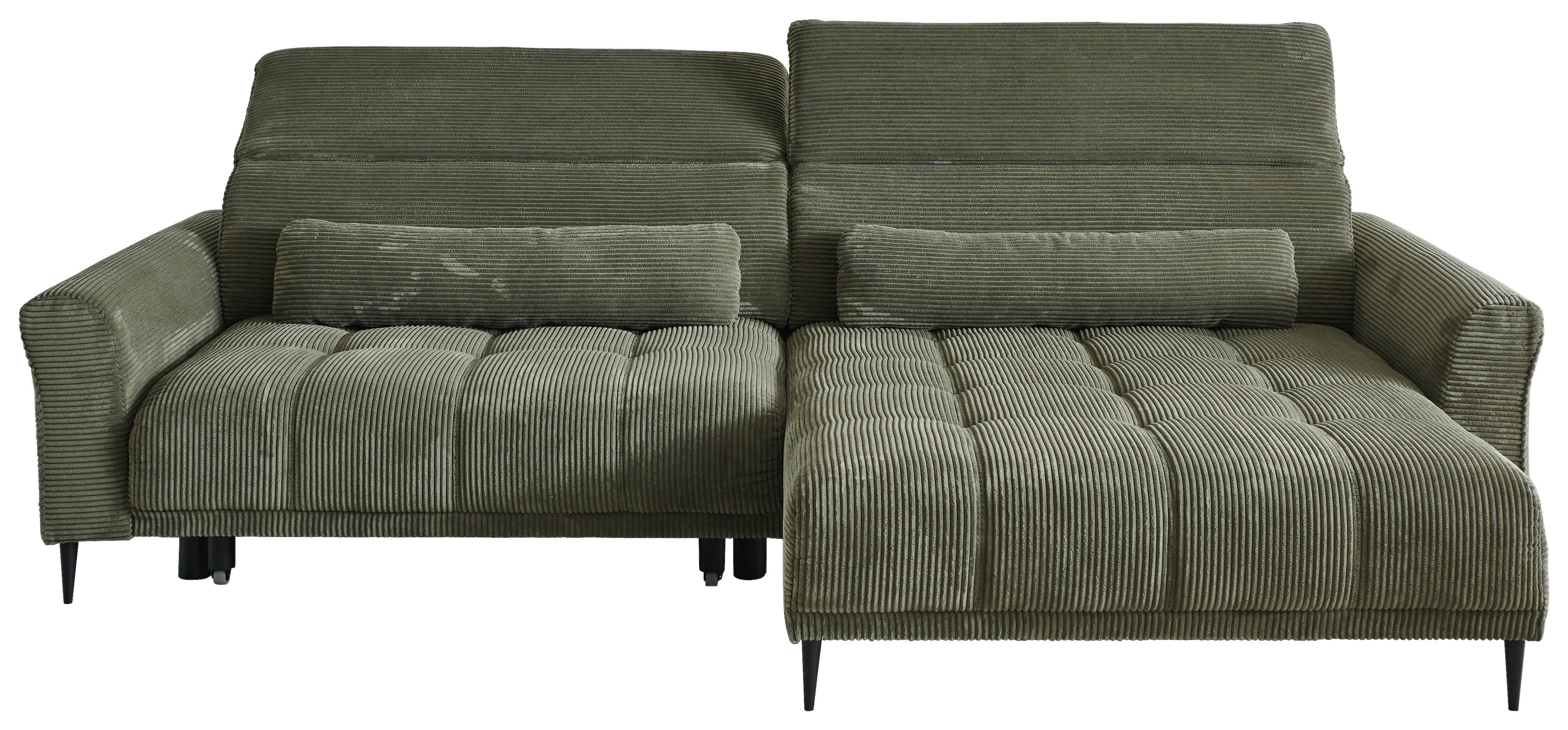 Ecksofa mit elektrischer XXL Sitztiefenverstellung grün Microfaser B/H/T: ca. 277x108x179 cm Logan_Type_004_Ecksofa - schwarz/grün (277,00/108,00/179,00cm)