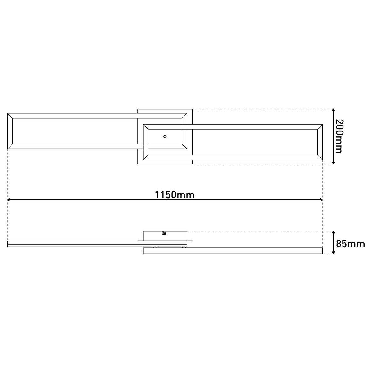 Näve Leuchten Deckenleuchte 1402960 Alu Kunststoff Metall B/H/T: ca. 20x8,5x115 cm null 4 Brennstellen Bantry - Alu (20,00/8,50/115,00cm) - Näve Leuchten