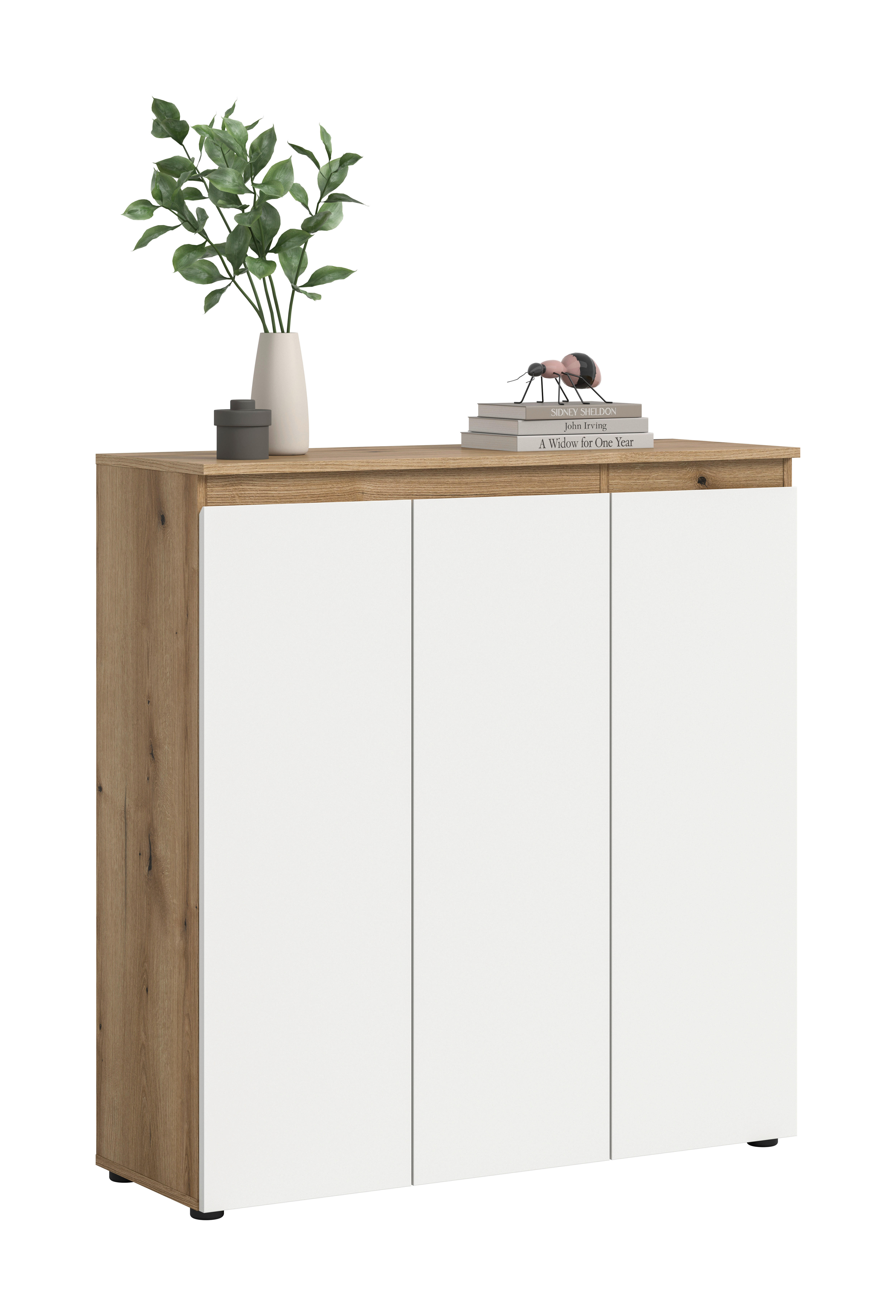 Schrank SCARPA Evoke Oak Nachbildung weiß B/H/T: ca. 105x111x37 cm SCARPA - weiß (105,00/111,00/37,00cm) - xonox.home