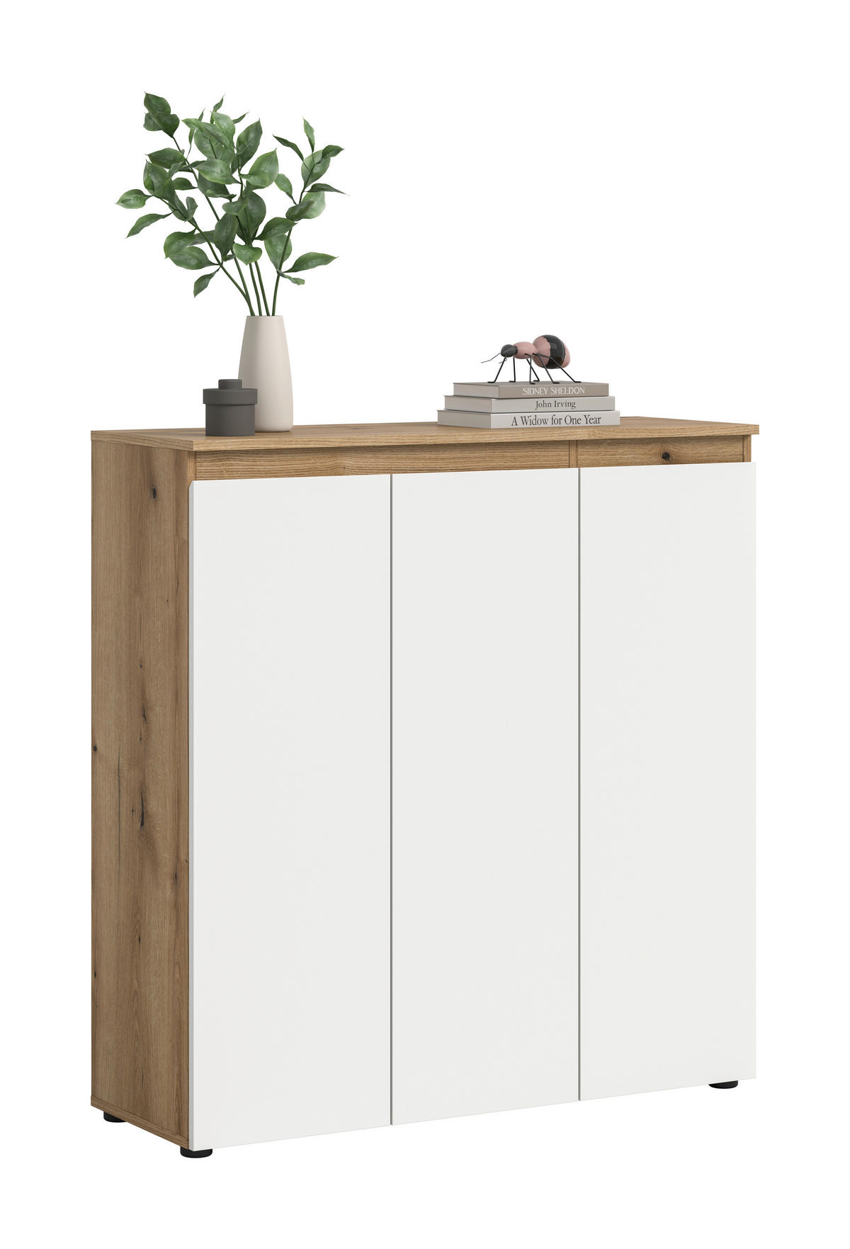 Schrank SCARPA Evoke Oak Nachbildung weiß B/H/T: ca. 105x111x37 cm SCARPA - weiß (105,00/111,00/37,00cm) - xonox.home