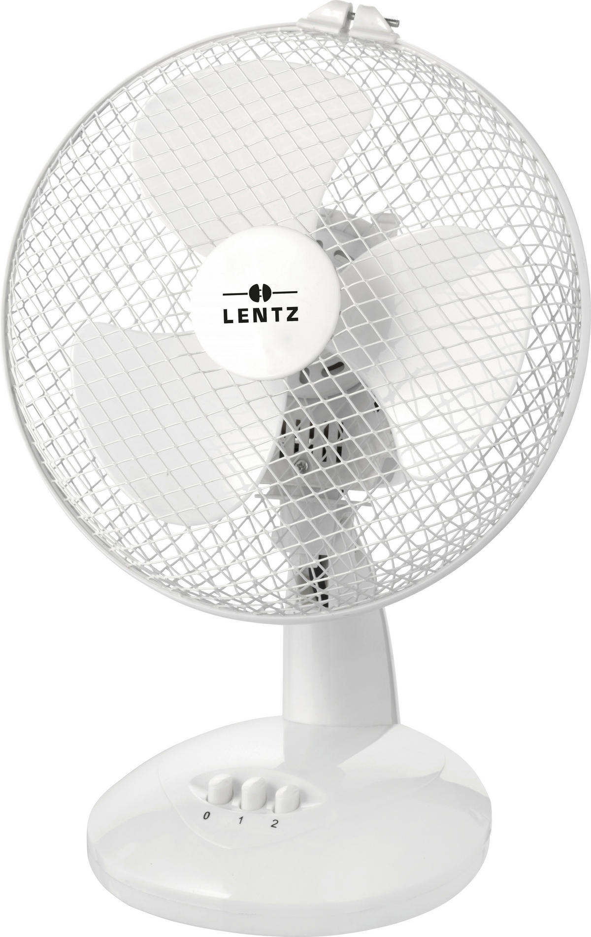 LENTZ Tischventilator 80033 weiß Kunststoff D: ca. 30 cm Tischventilator 80033 - weiß (30,00cm) - Lentz
