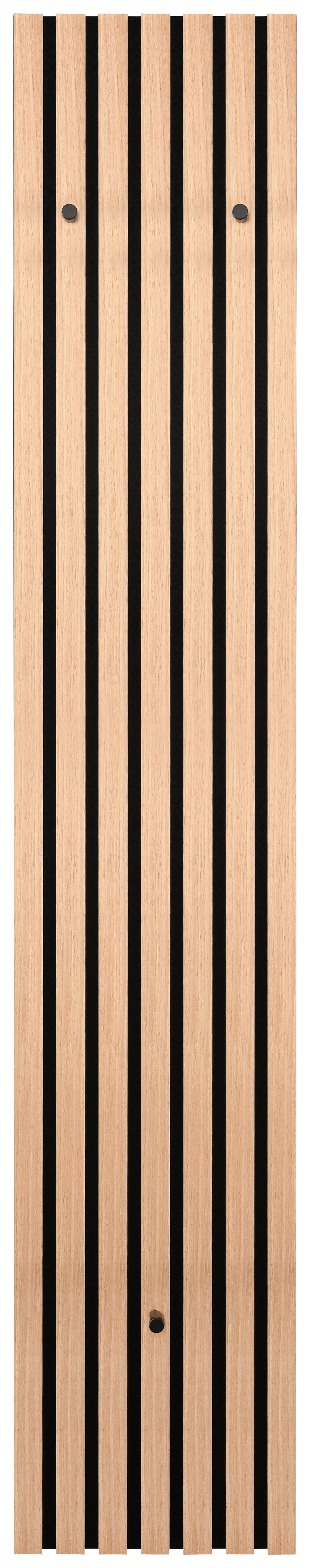 Wandgarderobe Grace Eiche Artisan Nachbildung schwarz B/H/T: ca. 25x160x7 cm Grace - Eiche/schwarz (25,00/160,00/7,00cm)