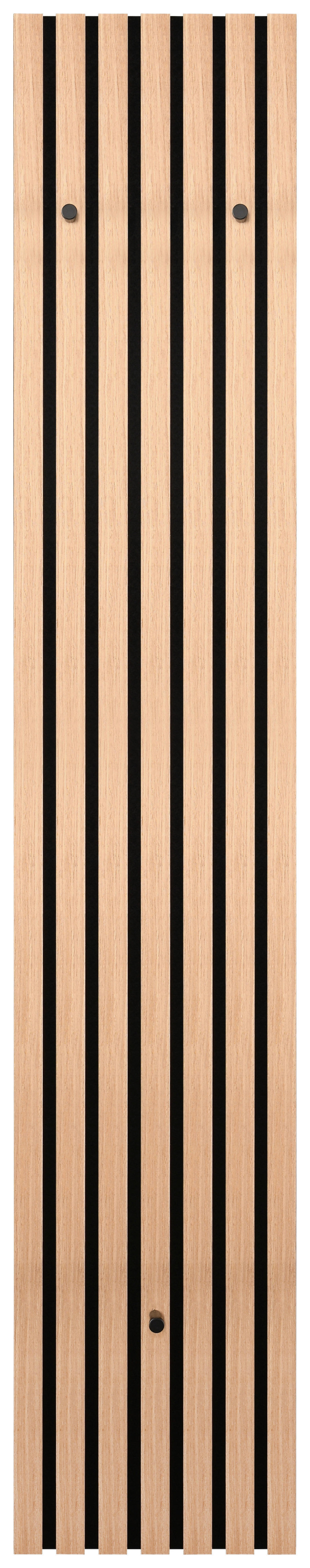 Wandgarderobe Grace Eiche Artisan Nachbildung schwarz B/H/T: ca. 25x160x7 cm Grace - Eiche/schwarz (25,00/160,00/7,00cm)