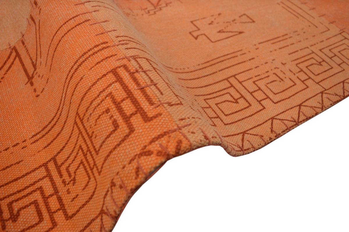 Kayoom Kurzflorteppich Lyrical 210 orange B/L: ca. 120x170 cm Lyrical 210 - orange/mehrfarbig (120,00/170,00cm) - Kayoom