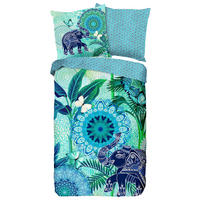 Baumwoll Bettwäsche Isara Satin Isara - blau (135,00/200,00cm) - HIP
