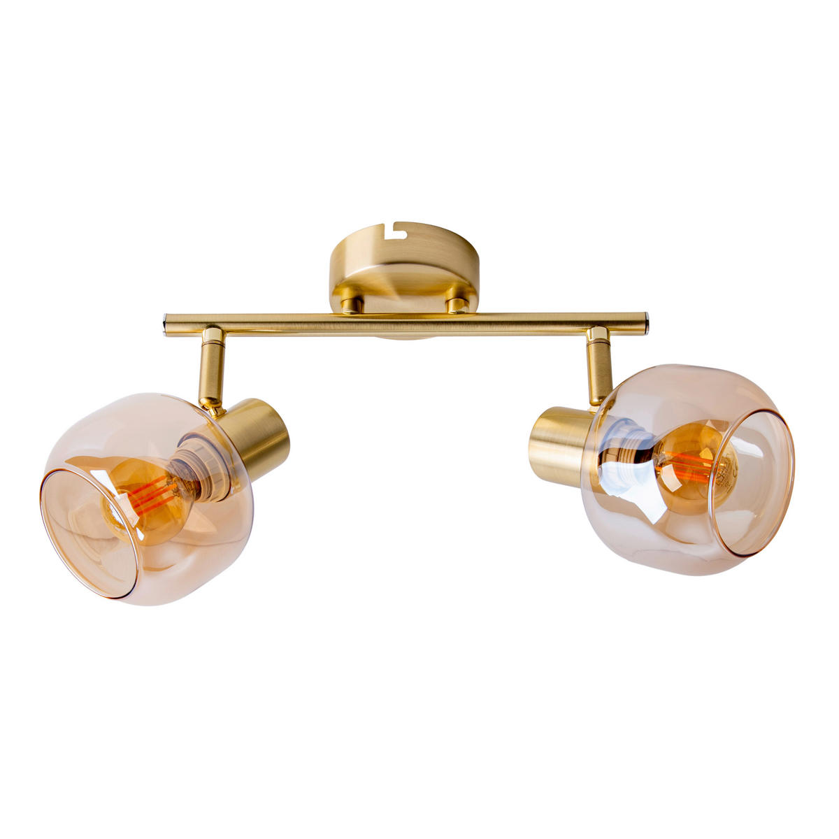 Näve Leuchten Spot gold Glas Metall B/H/T: ca. 40x20x10 cm E14 2 Brennstellen LIBBY - gold (40,00/20,00/10,00cm) - Näve Leuchten