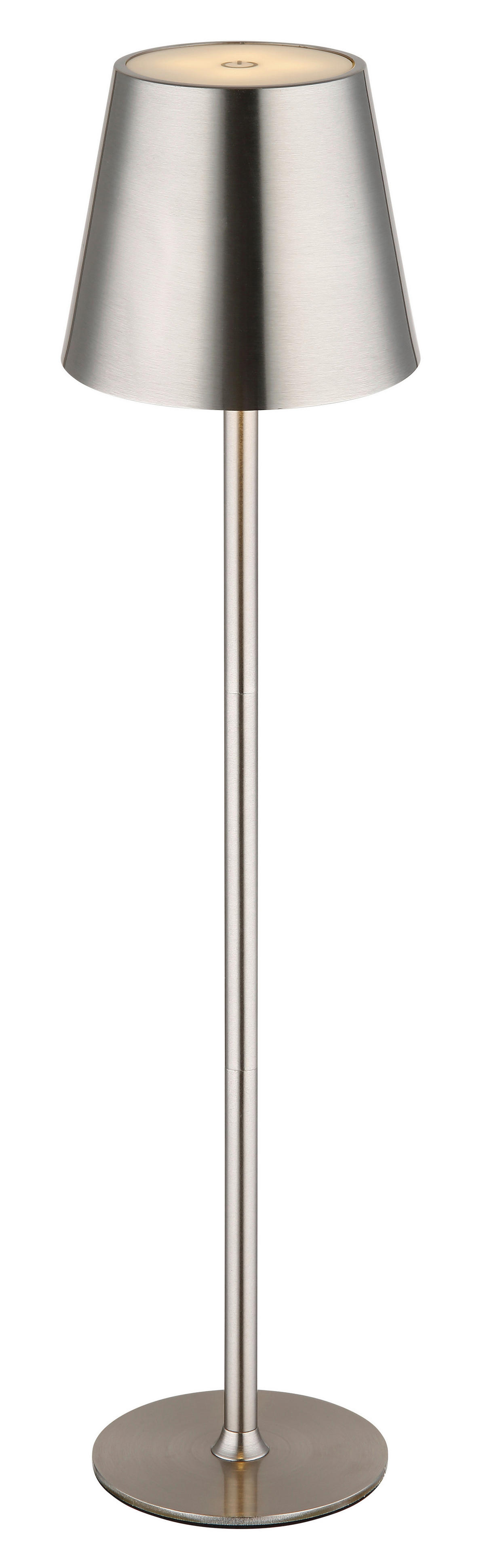 GLOBO LED-Tischleuchte VANNIE 58438N nickel Opal Metall Kunststoff H/D: ca. 47x11,2 cm 1 Brennstellen VANNIE - nickel/Opal (11,20/47,00cm) - GLOBO