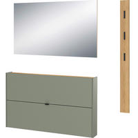 Garderobe 9743-629 B/H/T: ca. 170x200x19 cm 9743-629 - Eiche/grün (170,00/200,00/19,00cm) - Germania