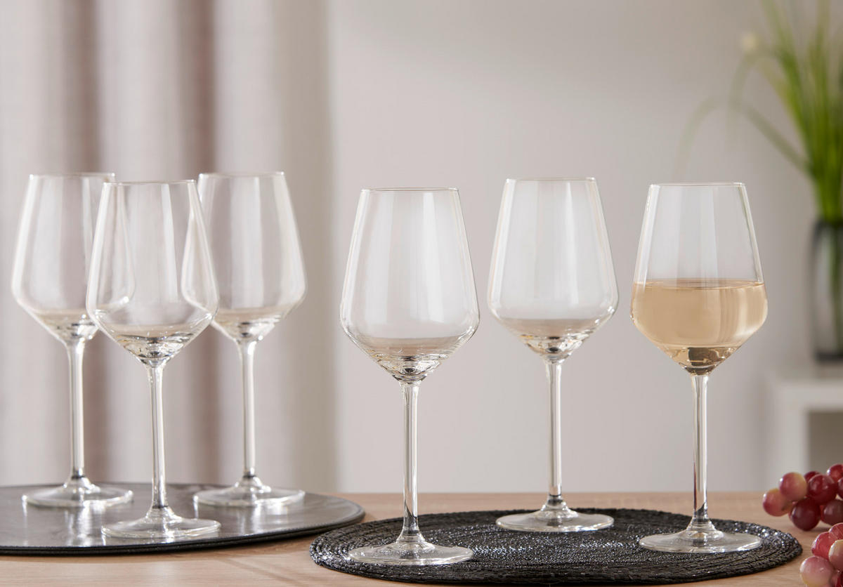 Kelchglasserie transparent Weingläser_6erSet - transparent (8,00/8,00/22,00cm)