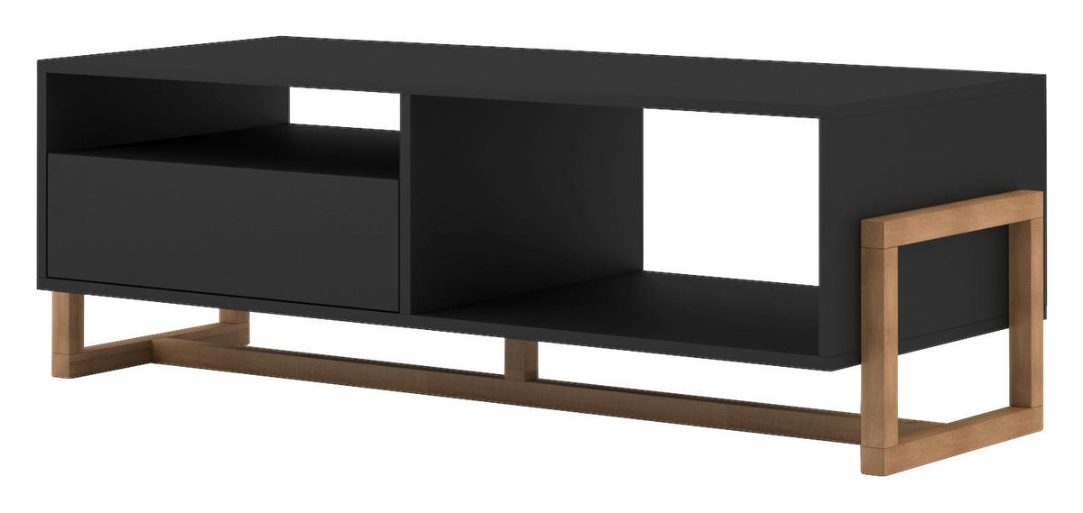 Couchtisch Oslo schwarz Eiche Nachbildung B/H/T: ca. 119,2x41,3x50 cm Oslo - Eiche/schwarz (119,20/41,30/50,00cm) - WIPMEB