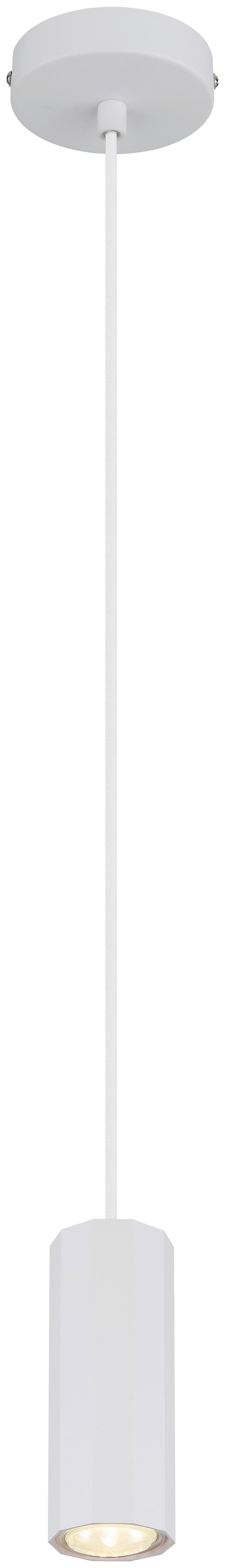 GLOBO Pendelleuchte JAMES 57918HW weiß Kunststoff Metall H/D: ca. 120x10 cm GU10 1 Brennstellen JAMES - weiß (10,00/120,00cm) - GLOBO