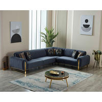 Funktionsecke Singapur blaugrau Microfaser B/H/T: ca. 332x79x262 cm Singapur - gold/blaugrau (332,00/79,00/262,00cm)