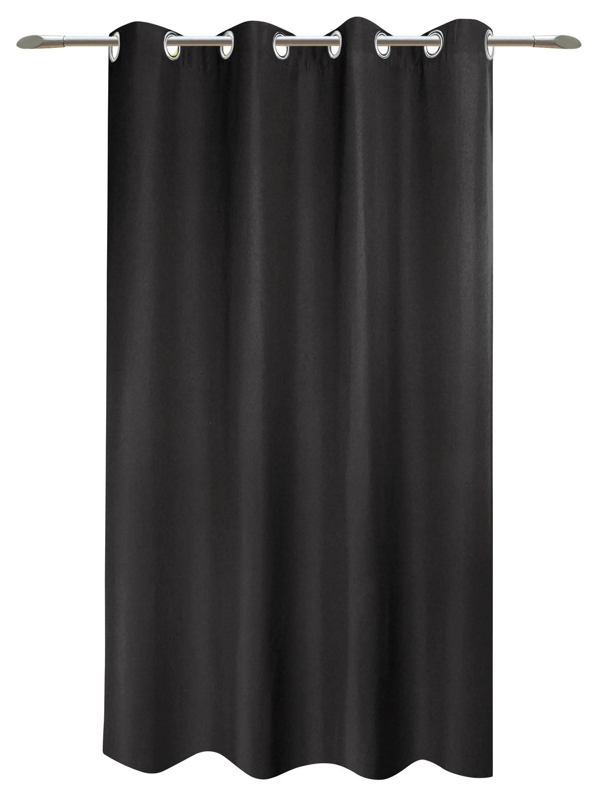 Ösenvorhang Sorrento schwarz B/L: ca. 140x175 cm Sorrento - schwarz (140,00/175,00cm) - POCOline