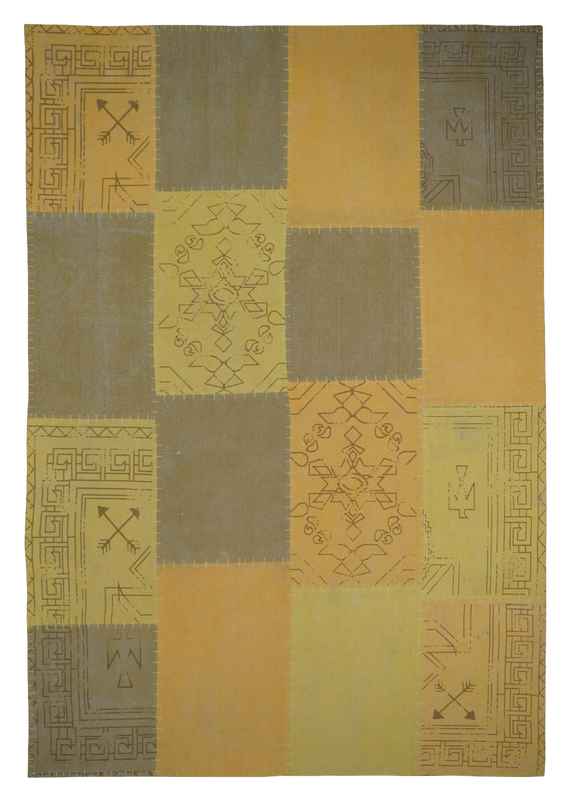 Kayoom Kurzflorteppich Lyrical 210 mehrfarbig B/L: ca. 120x170 cm Lyrical 210 - gelb/mehrfarbig (120,00/170,00cm) - Kayoom