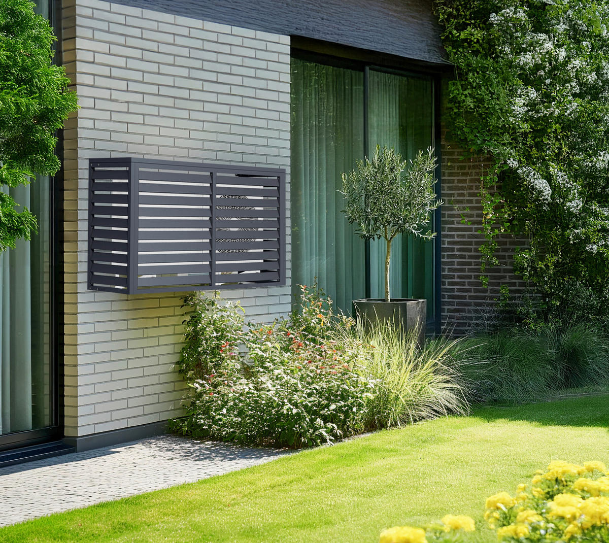 Westmann Verkleidung Wärmepumpe Boxa anthrazit B/H/L: ca. 140x97x56 cm Boxa - anthrazit (56,00/140,00/97,00cm) - Westmann