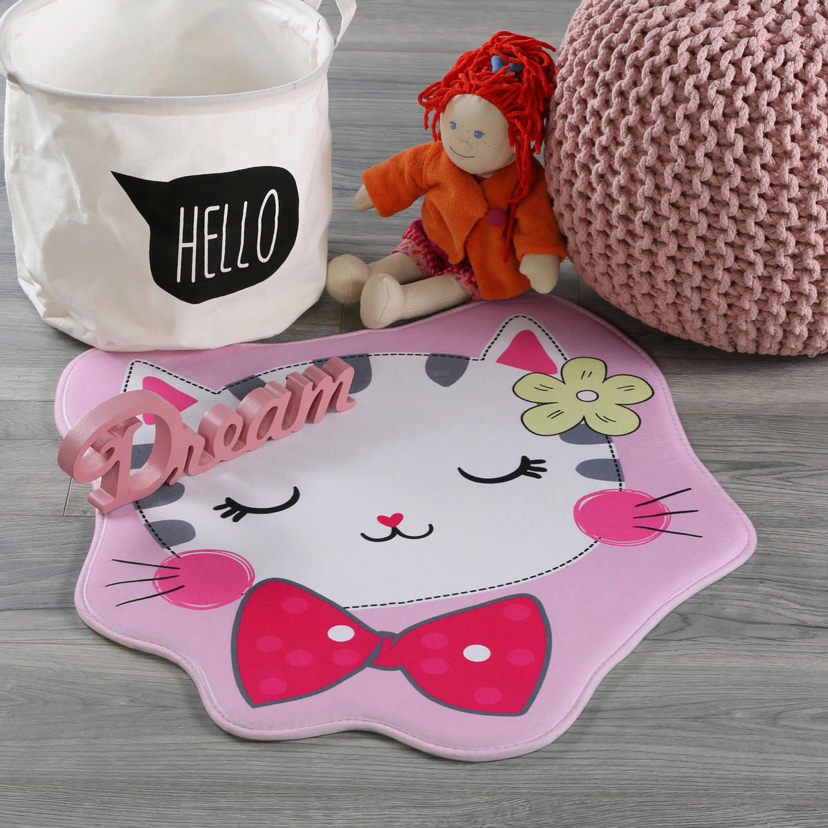 Obsession Teppich My Ibo Kids rosa B/L: ca. 60x70 cm My Ibo Kids - rosa (60,00/70,00cm) - Obsession