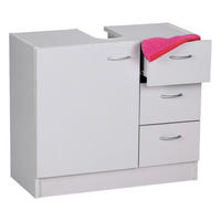 Waschbeckenunterschrank weiß B/H/T: ca. 30x54x63 cm Waschbeckenunterschrank - weiß (30,00/54,00/63,00cm) - Wohnling
