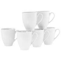 CreaTable Tassen-Set Valencia weiß Porzellan 6 tlg. Valencia - weiß - CreaTable