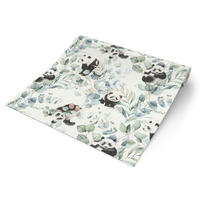 Papiertapete Pandabären weiß grün B/L: ca. 53x1005 cm Papiertapete_301199 - weiß/grün (53,00/1005,00cm)