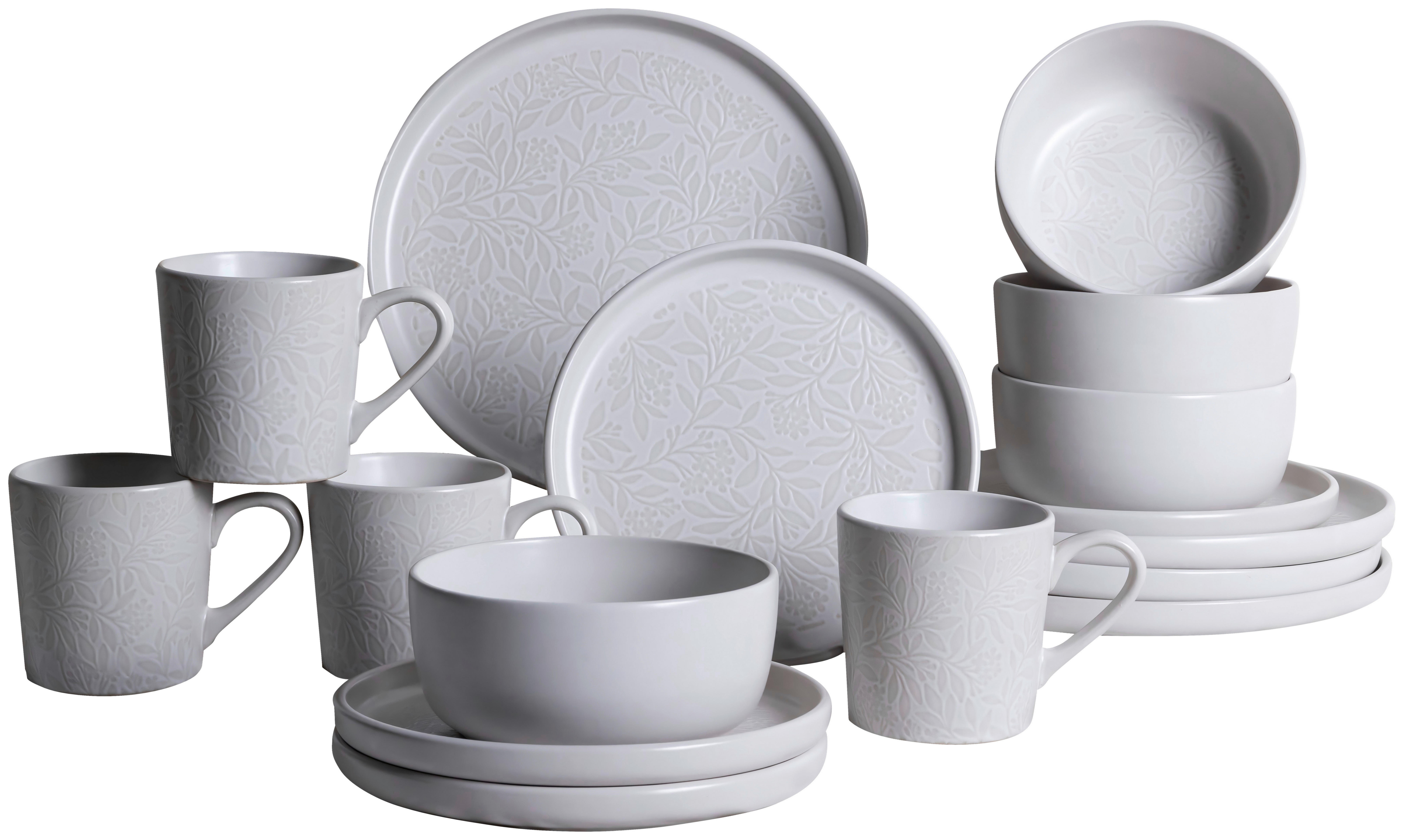 POCOline Kombiservice weiß Porzellan 16 tlg. Kombiservice_Barbara_16tlg. weiß - weiß - POCOline