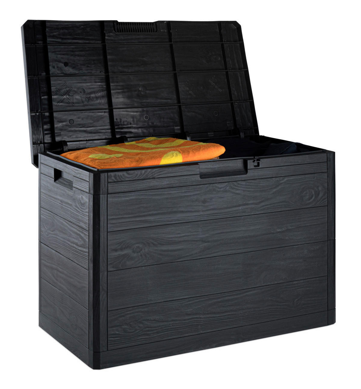 Toomax Aufbewahrungsbox Woodys anthrazit Kunststoff B/H/L: ca. 52,7x44,5x77,5 cm Woodys - anthrazit (77,50/52,70/44,50cm) - Toomax