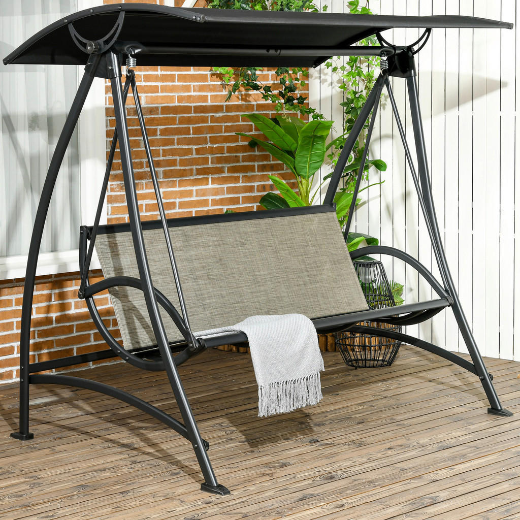 Outsunny Hollywoodschaukel schwarz Edels... Outsunny Hollywoodschaukel schwarz Edels...