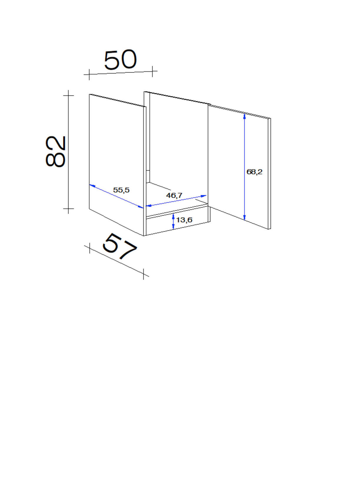Spülenschrank Vita weiß matt B/H/T: ca. 50x82x57 cm Vita - weiß/Edelstahl (50,00/82,00/57,00cm) - Flex-Well