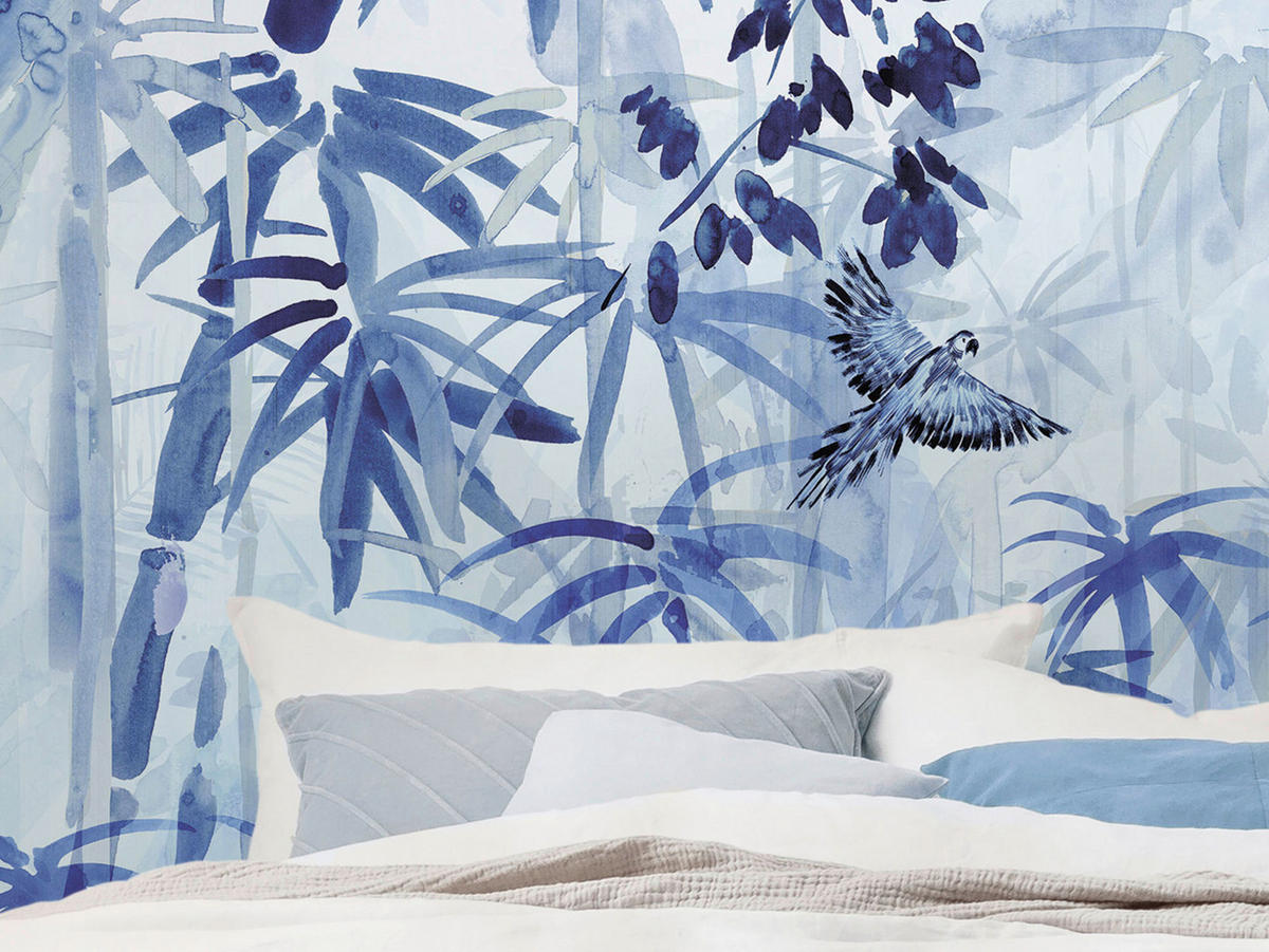 Komar Fototapete Blue Jungle B/L: ca. 300x280 cm Blue Jungle - (300,00/280,00cm) - Komar