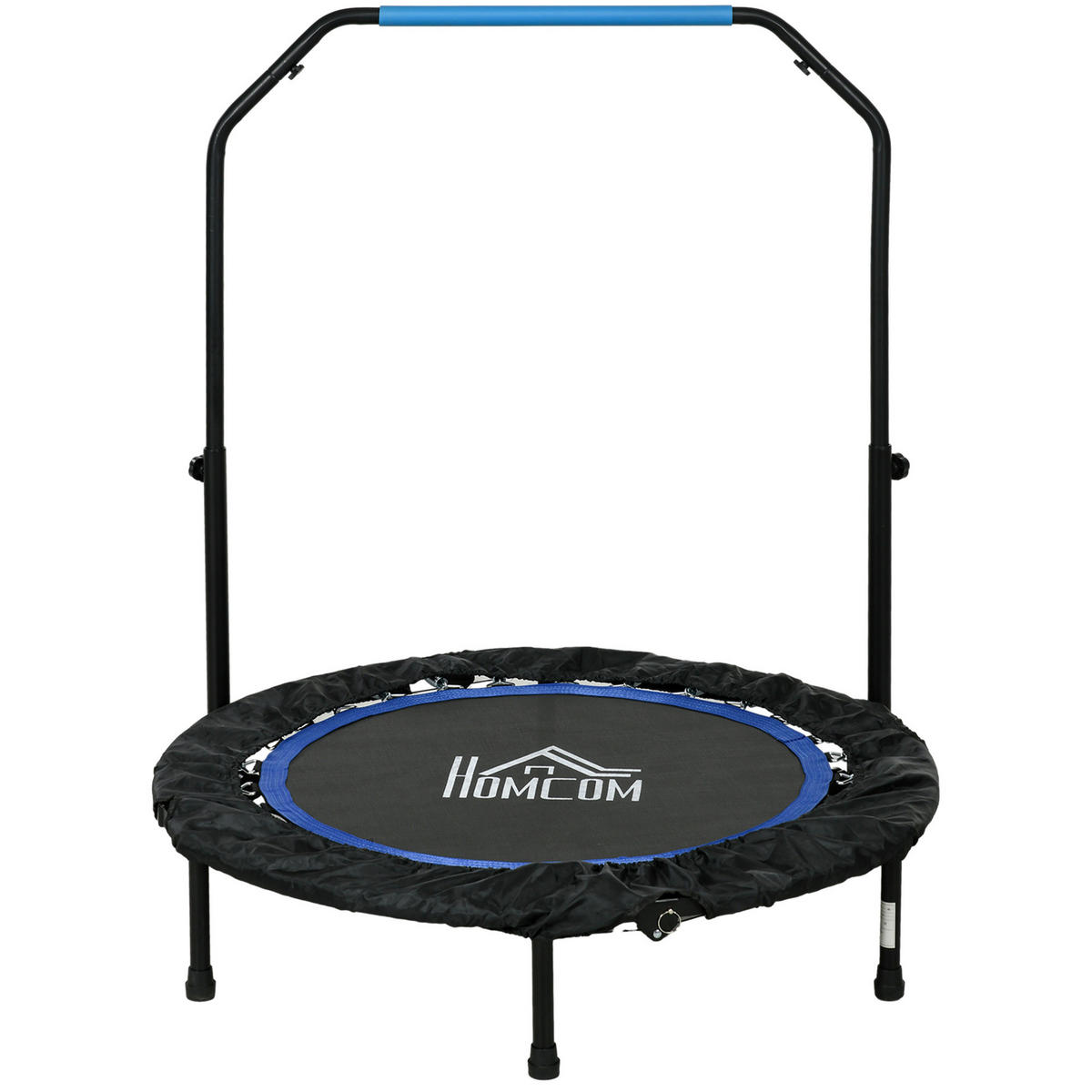 HOMCOM Trampolin schwarz Stahl B/H/L: ca. 102x123x102 cm Trampolin - blau/schwarz (102,00/102,00/123,00cm) - HOMCOM