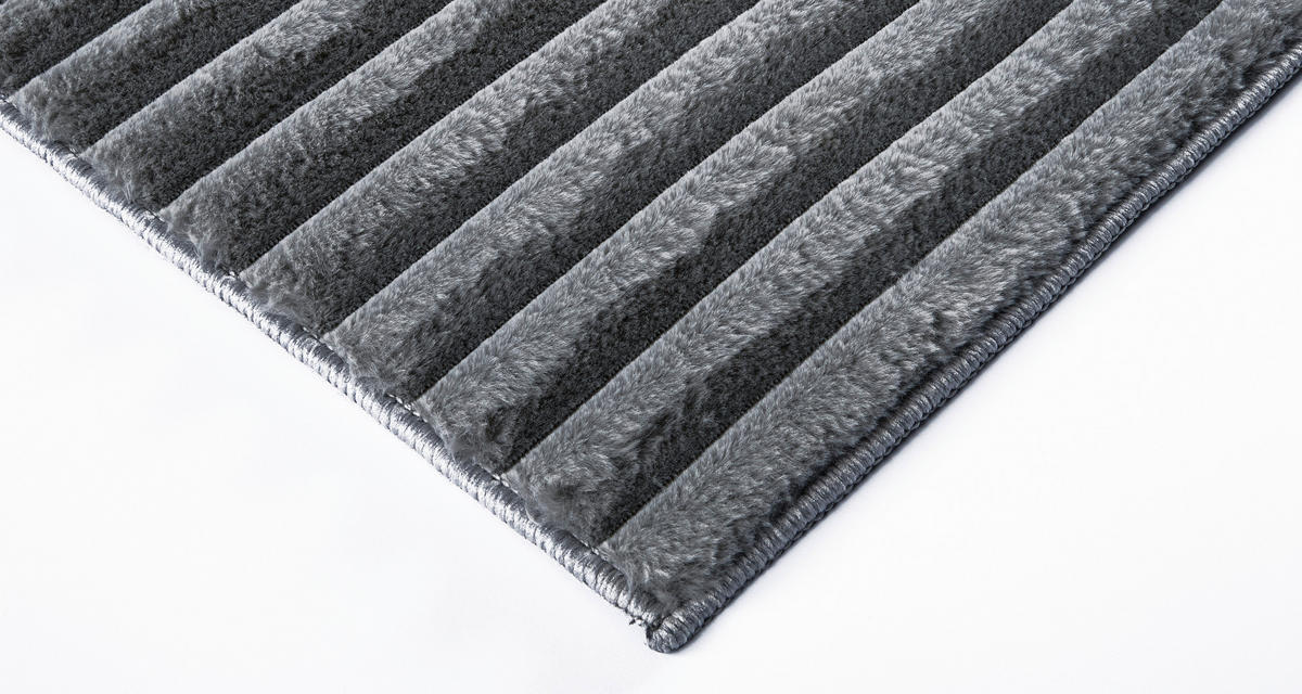 Fellimitat Stripy anthrazit B/L: ca. 200x280 cm Stripy - anthrazit (200,00/280,00cm)