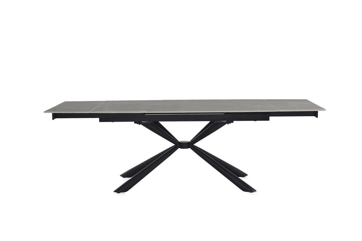 Esstisch  grau Stone Optik B/H/T: ca. 160x76x90 cm Fargo_Esstisch_6003721 - schwarz/grau (160,00/76,00/90,00cm)