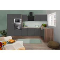 Respekta Winkelküche KBL340EYGMISGKE grau B/H/T: ca. 340x205x172 cm KBL340EYGMISGKE - Eiche/grau (340,00/205,00/172,00cm) - Respekta