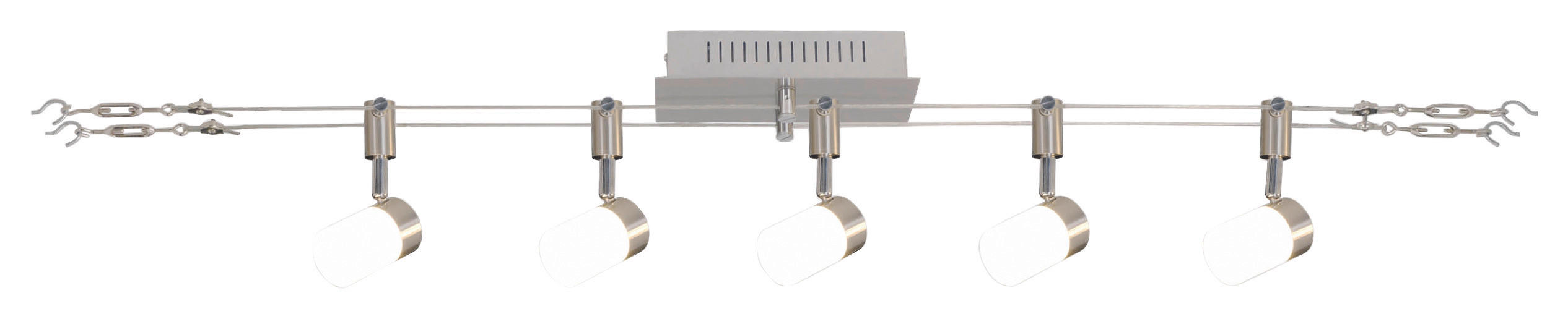 Näve Leuchten LED-Leuchten 1250742 stahlfarbig Metall Kunststoff B/H/T: ca. 9x4,7x22 cm 5 Brennstellen Tony - stahlfarbig (9,00/4,70/22,00cm) - Näve Leuchten