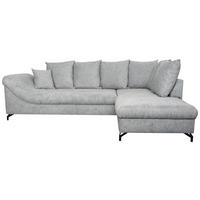 Ecksofa Orlean grau Polyester B/H/T: ca. 270x90x190 cm Orlean - schwarz/grau (270,00/90,00/190,00cm)