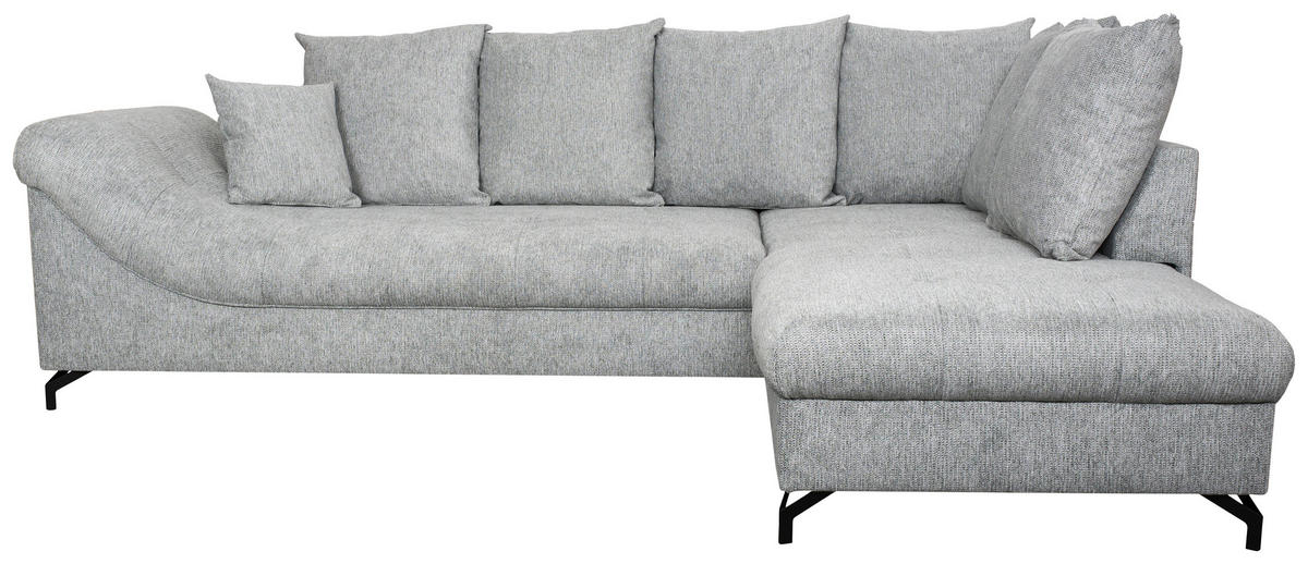 Ecksofa Orlean grau Polyester B/H/T: ca. 270x90x190 cm Orlean - schwarz/grau (270,00/90,00/190,00cm)