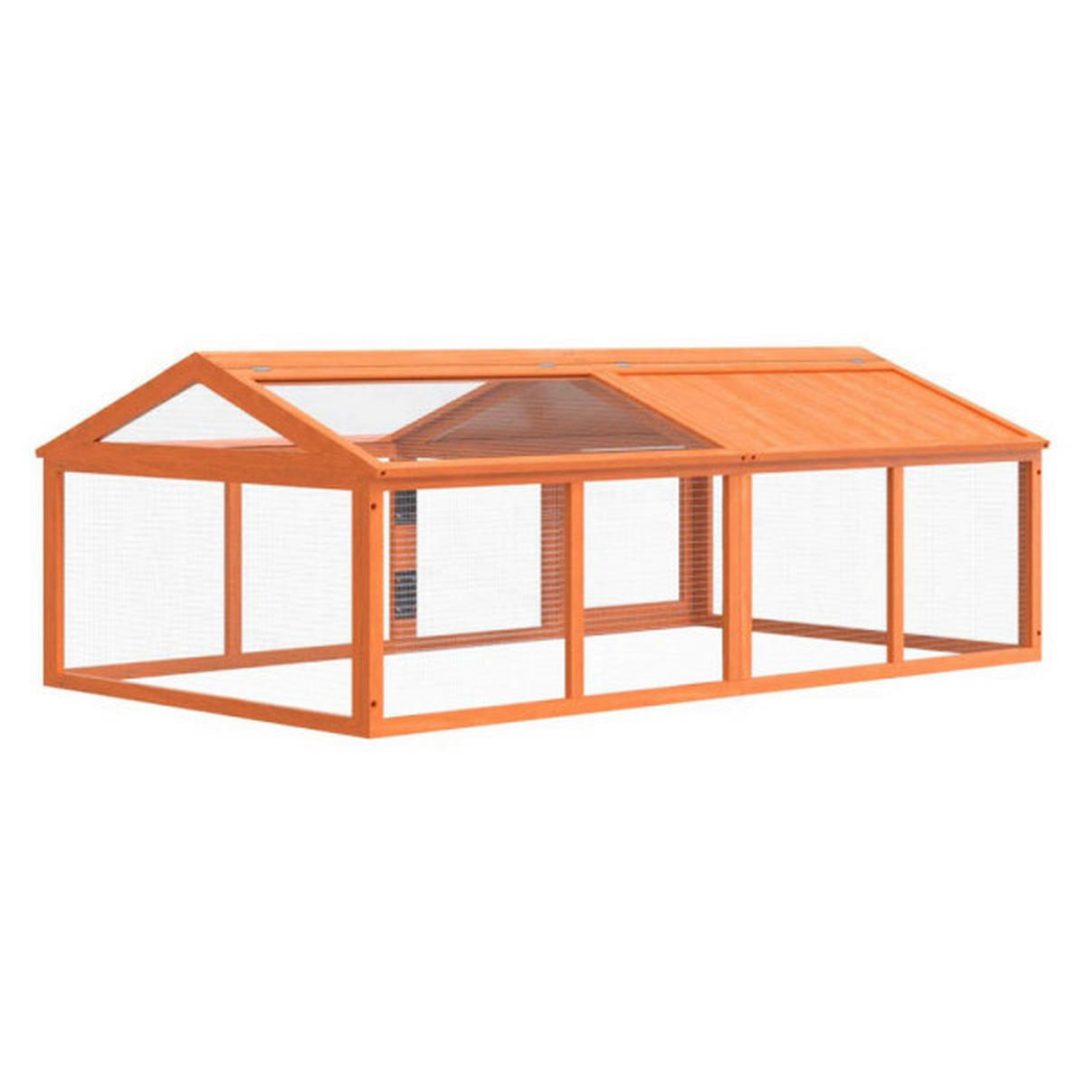 vidaXL Freilaufgehege braun Kiefer B/H/L: ca. 112,5x74x200 cm Freilaufgehege - braun (200,00/112,50/74,00cm) - vidaXL