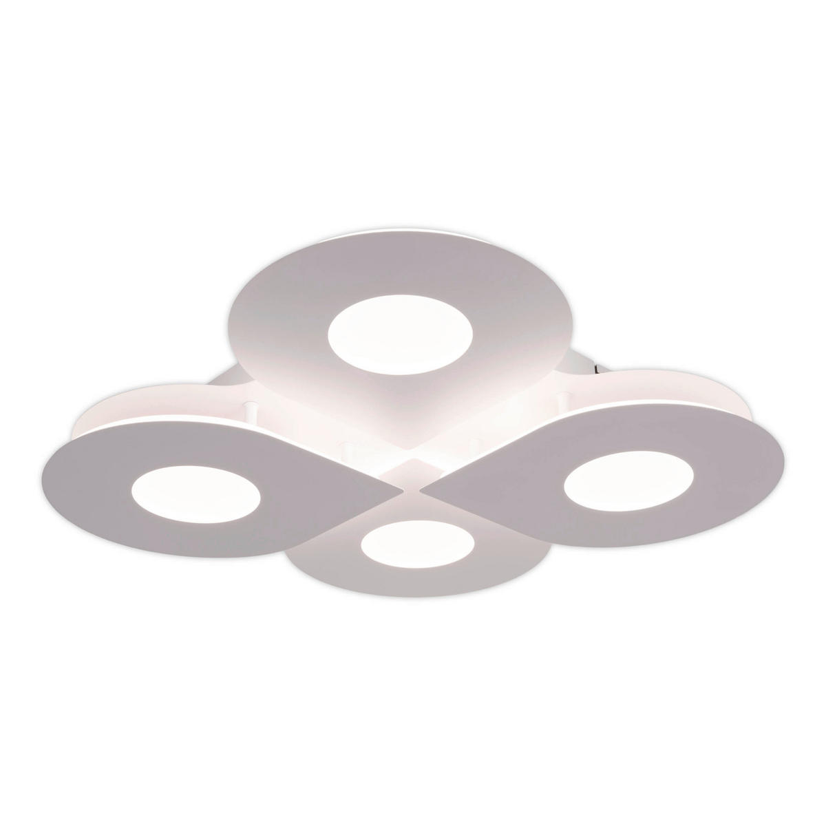 Näve Leuchten LED-Deckenleuchte weiß Metall Kunststoff B/H/T: ca. 50x8x50 cm SMILLA - weiß (50,00/8,00/50,00cm) - Näve Leuchten