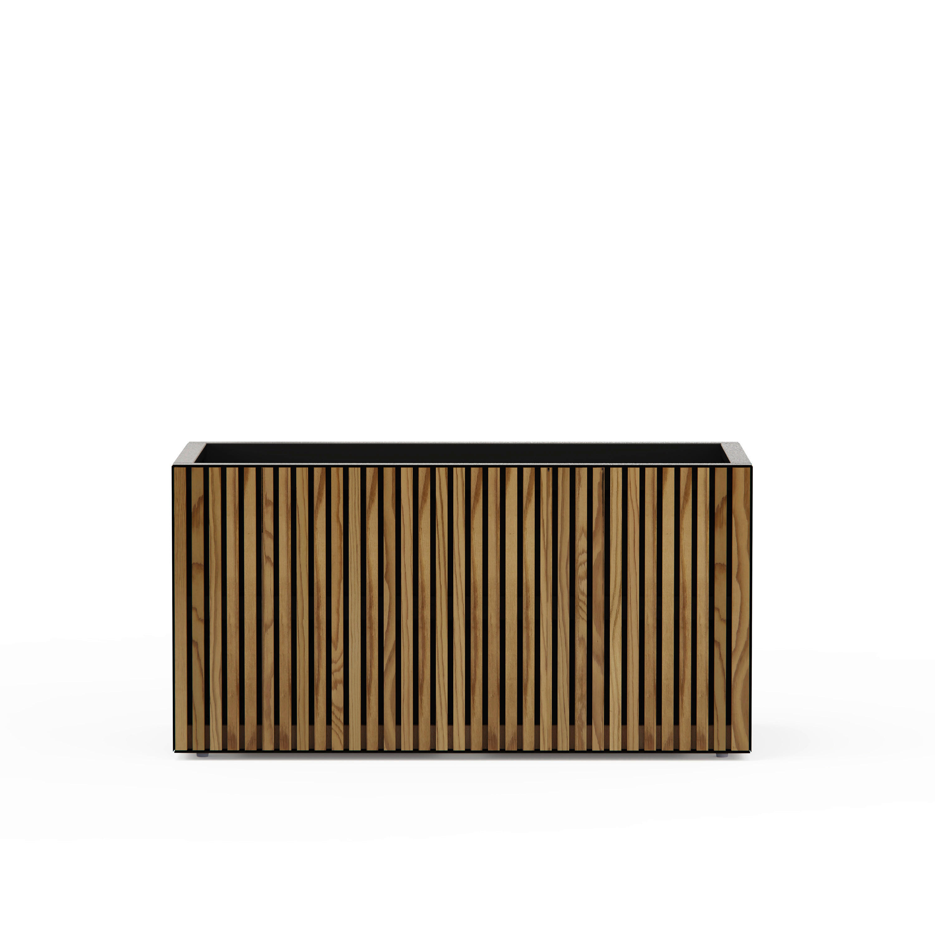 Herstera Garden Pflanzkübel Deco Planter schwarz Metall B/H/L: ca. 100x50x50 cm Deco Planter - schwarz (50,00/100,00/50,00cm) - Herstera Garden