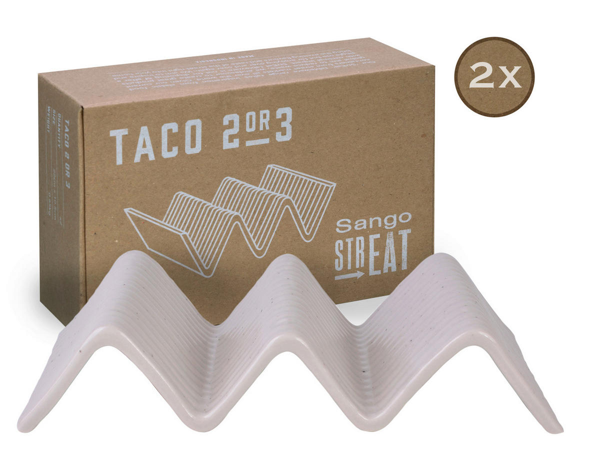CreaTable Servierset Streat Taco Stand 2 creme Steinzeug Streat Taco Stand 2 - creme - CreaTable